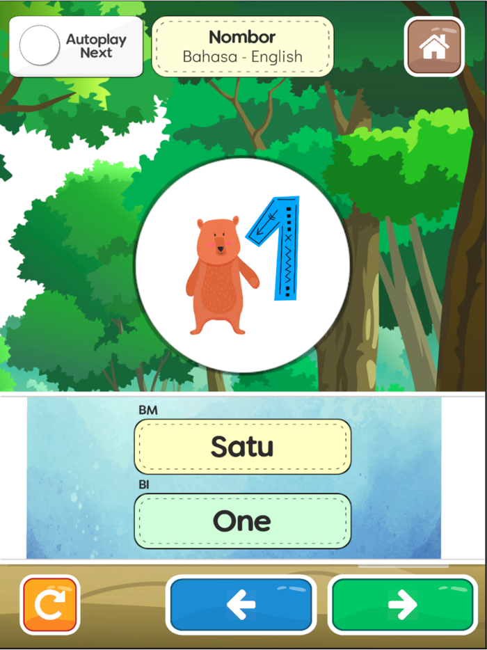 Belajar Nombor 123 Dwibahasa