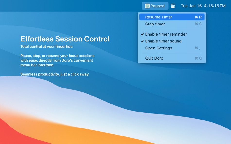 #4. Doro - Focus Timer (macOS) 由: Goodness
