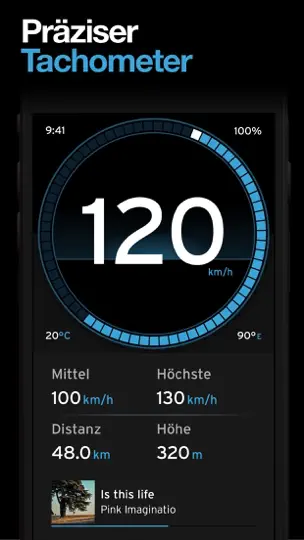Screenshot von Tachometer GPS Geschwindigkeit auf dem iPhone 1