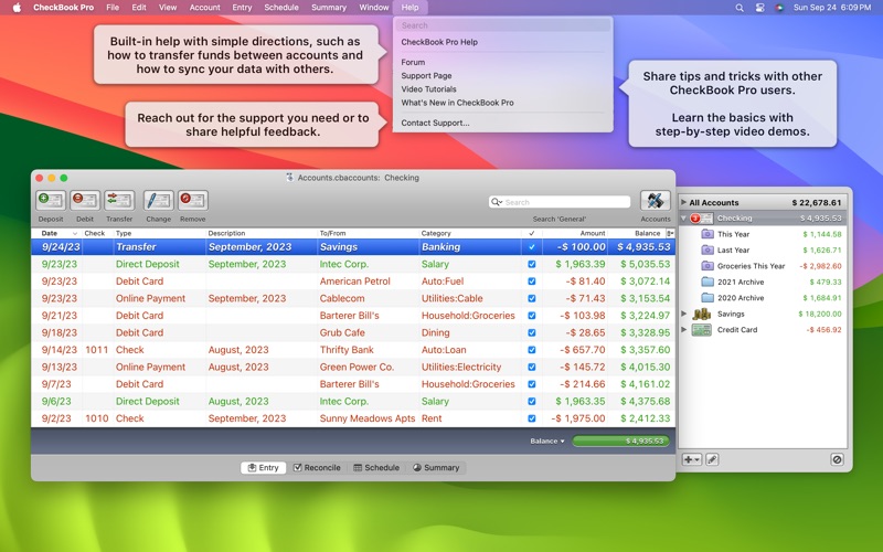 CheckBook Pro Screenshot