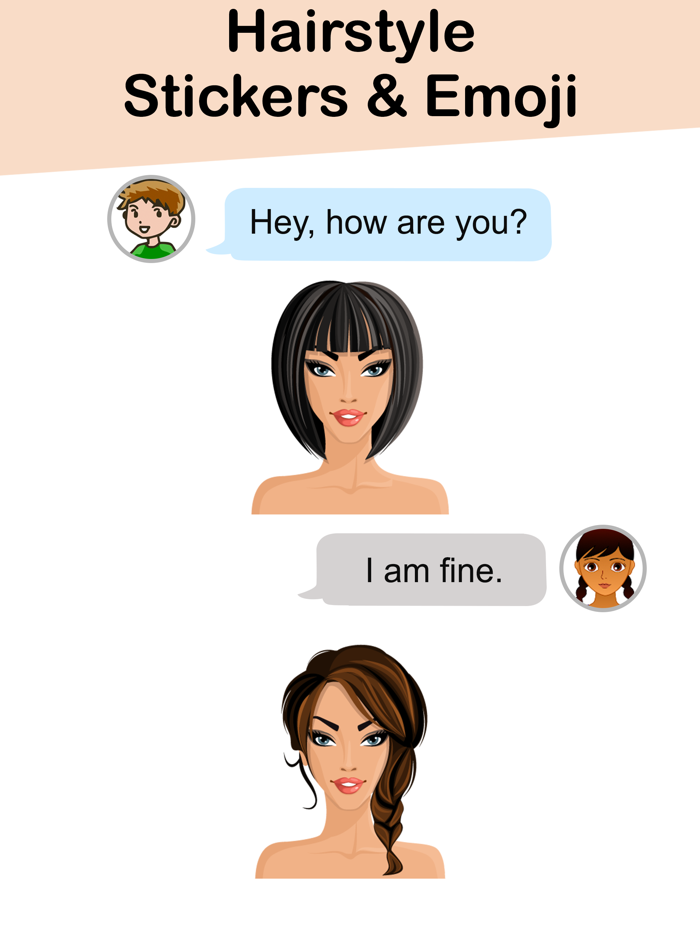 Hairstyle Stickers and Emoji