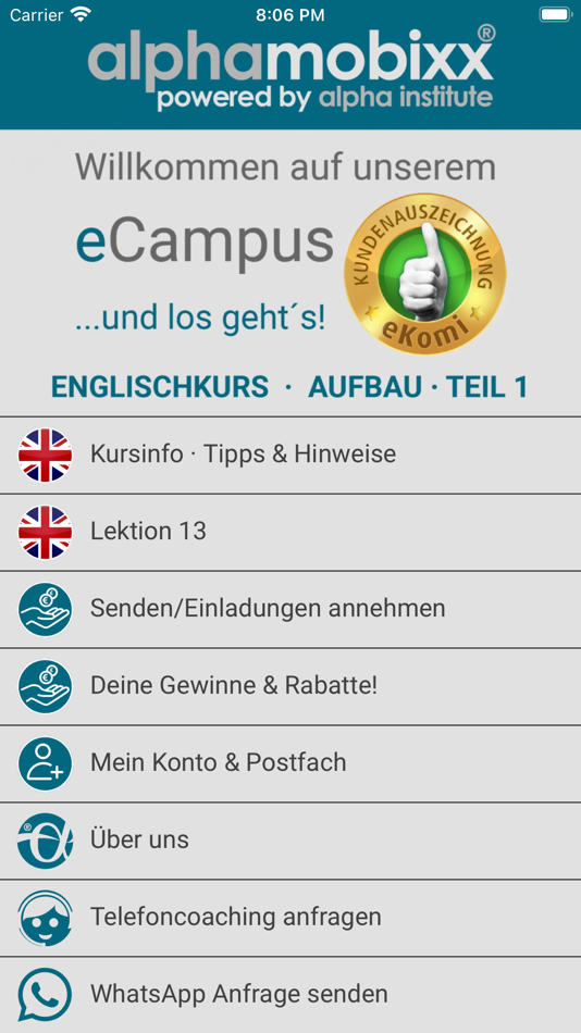 #2. Englisch Aufbau 1 (iOS) De: Alpha Institute & College S.L