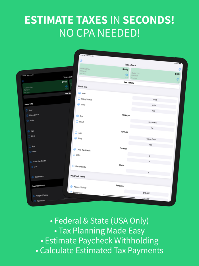 Taxes Suck USA Tax Calculator