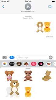 teddybear illustration sticker iphone screenshot 2