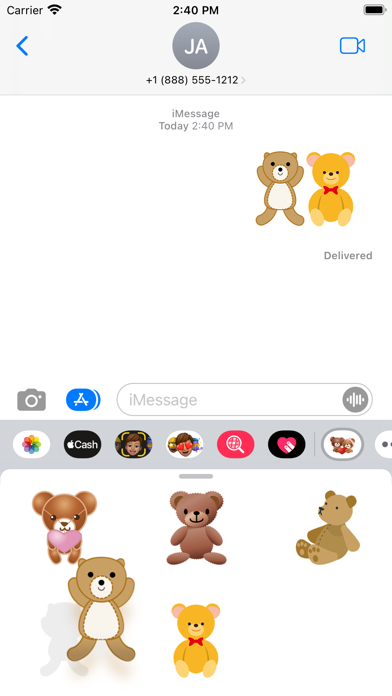Teddybear illustration sticker Screenshot