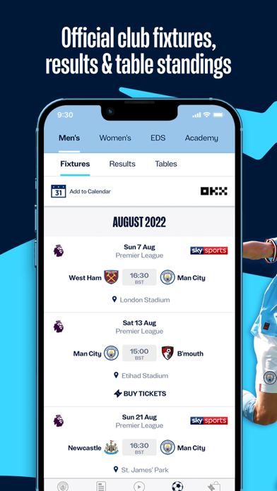 Manchester City Official App Screenshot