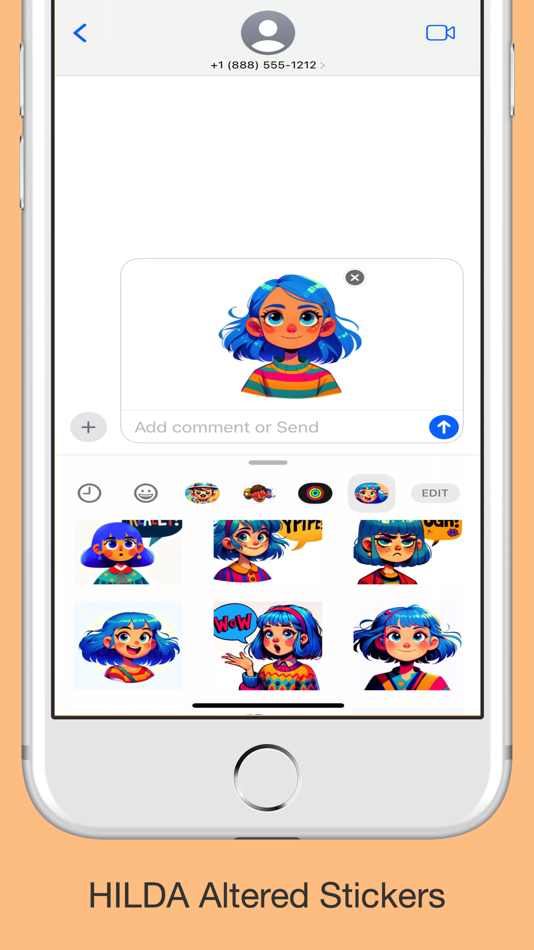 #2. Hilda Altered Stickers (iOS) 由: MULTITECHNIQUE BUSINESS COMAPNUY INVESTMENT