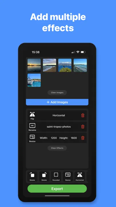 Bulk Image Editor iPhone-skjermbilde 2