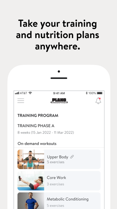 Plano Athletic Club Online Screenshot
