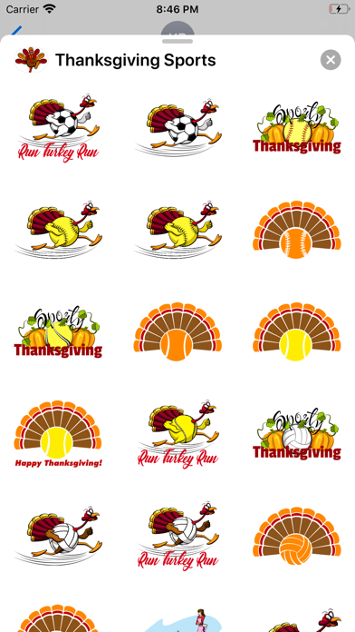 Screenshot #3 pour Thanksgiving Sports Stickers