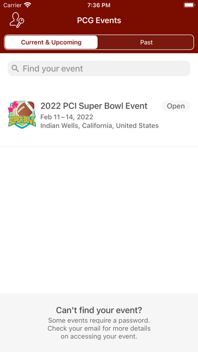 How to cancel & delete PCG Events from iphone & ipad 1