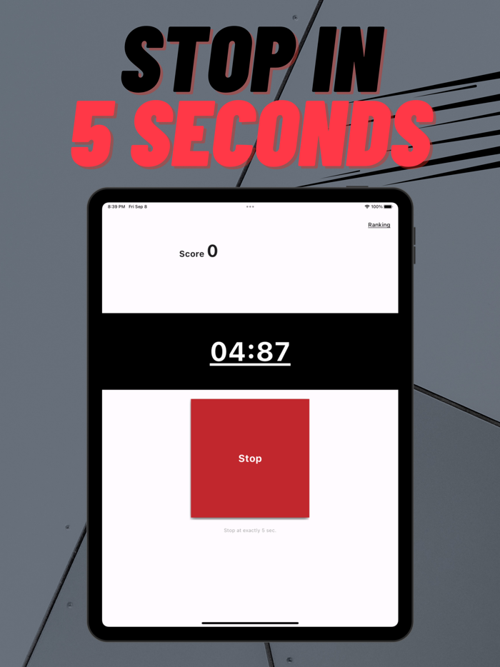 5sec Stopwatch Timer Game App