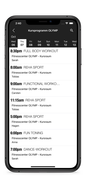 Sport- und Fitnesscenter OLYMP on the App Store
