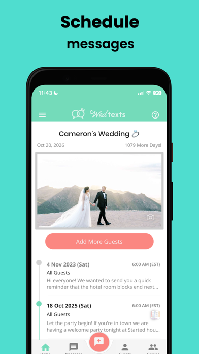 WedTexts - Wedding Texting Screenshot