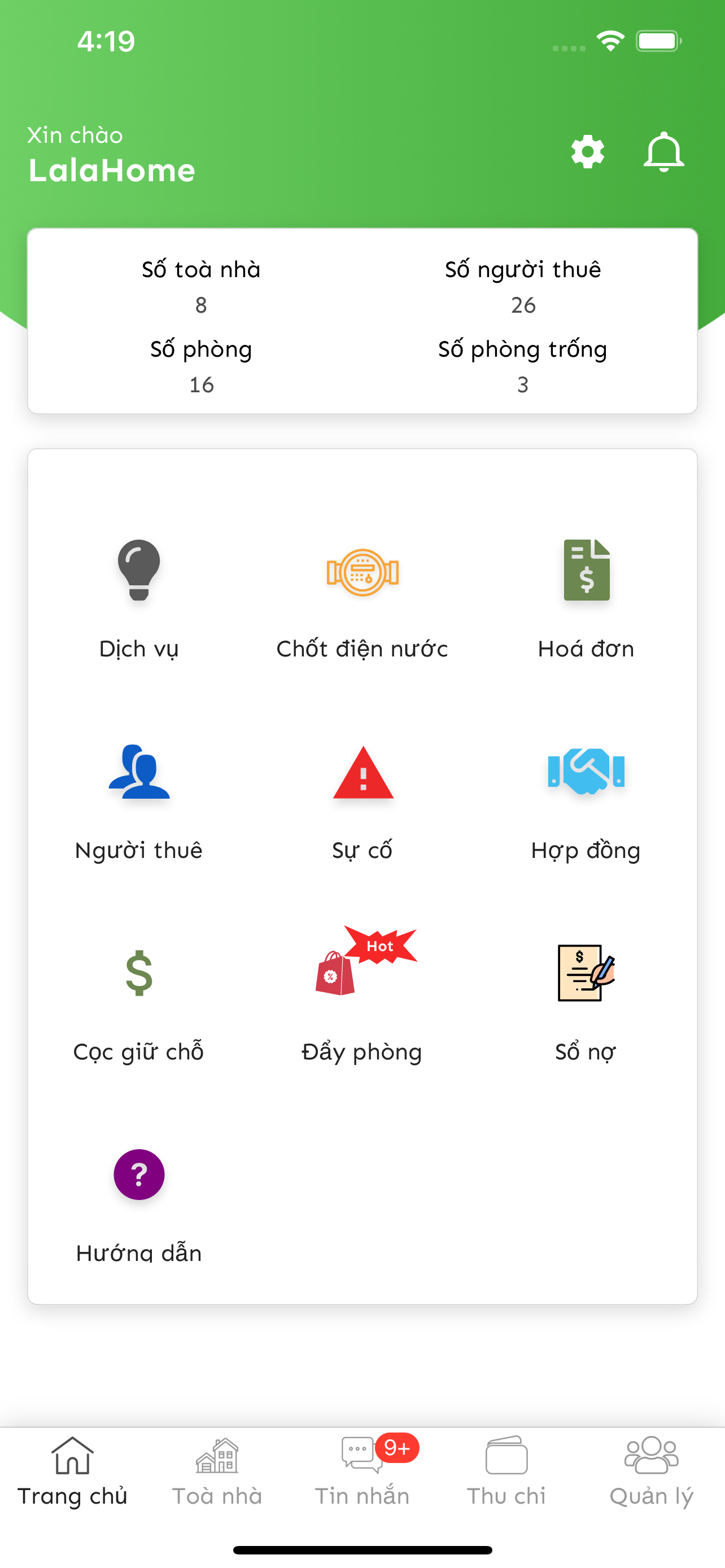 LalaHome - Quản lý nhà trọ