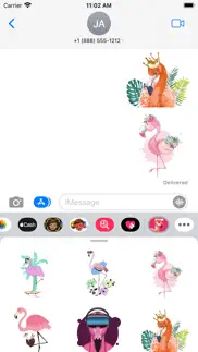 flamingo tropical stickers iphone screenshot 1