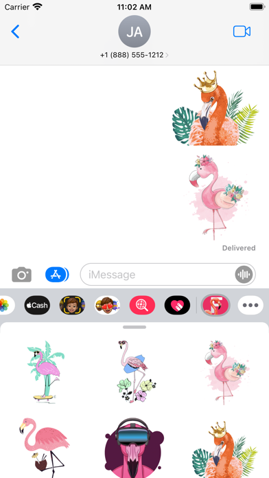 Flamingo Tropical Stickers Screenshot
