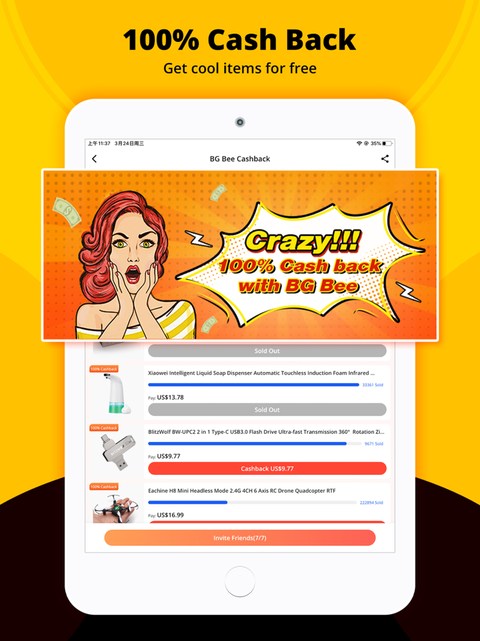 BG Bee Get Cashback - Banggood