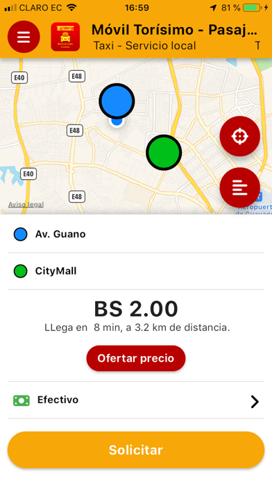 Móvil Torisimo Pasajero Screenshot