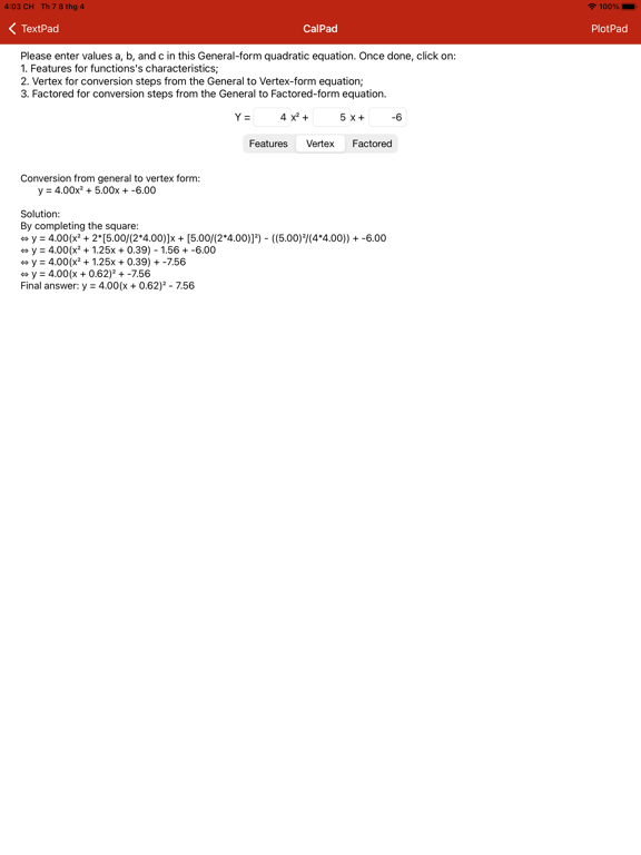 Screenshot #6 pour My Quadratic