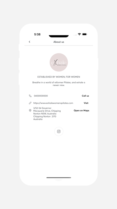 Exhale Womens Pilates Screenshot