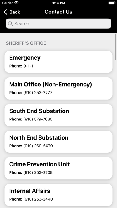 Brunswick County Sheriff Screenshot