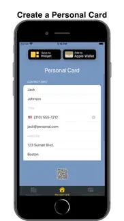 bizcard widget iphone screenshot 3