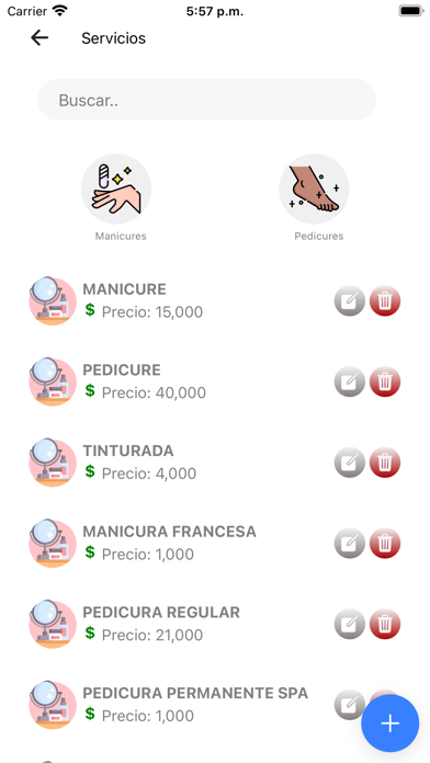 Agenda de servicios Screenshot