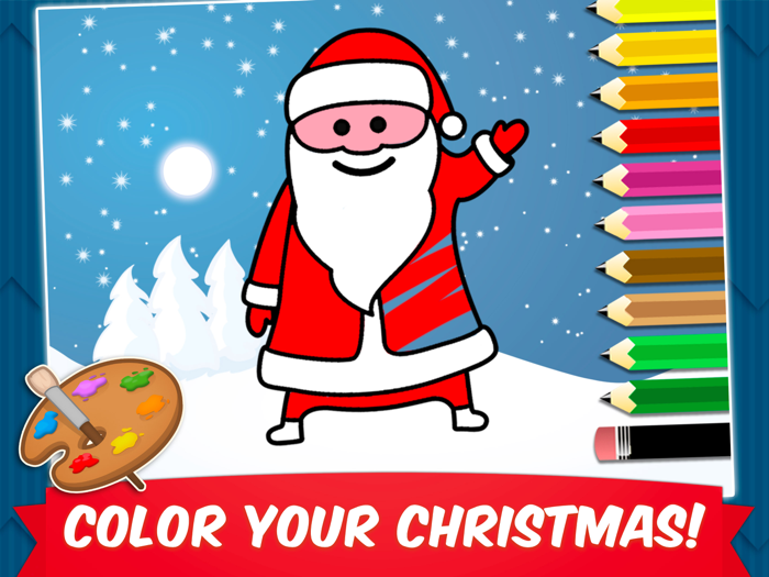 Christmas Kids coloring games