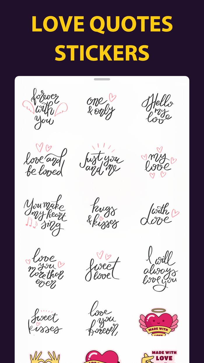 The Love Quotes Stickers