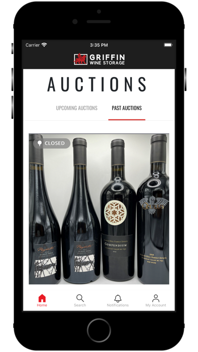 Griffin Wine Storage Screenshot