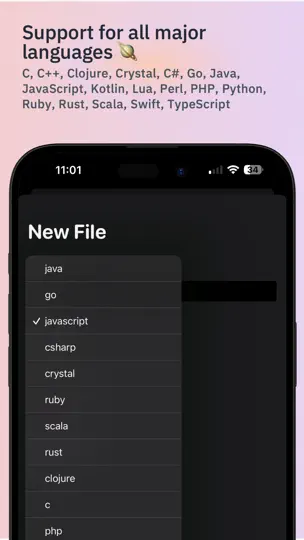 Screenshot von Code - Compile & Run Program auf dem iPhone 4