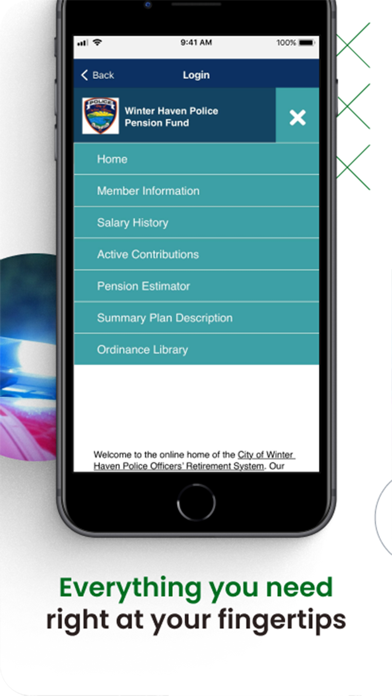 Winter Haven Police Pension Screenshot