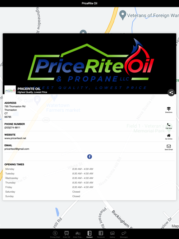 PriceRite Oil iPad screenshot 4 - Utilities app
