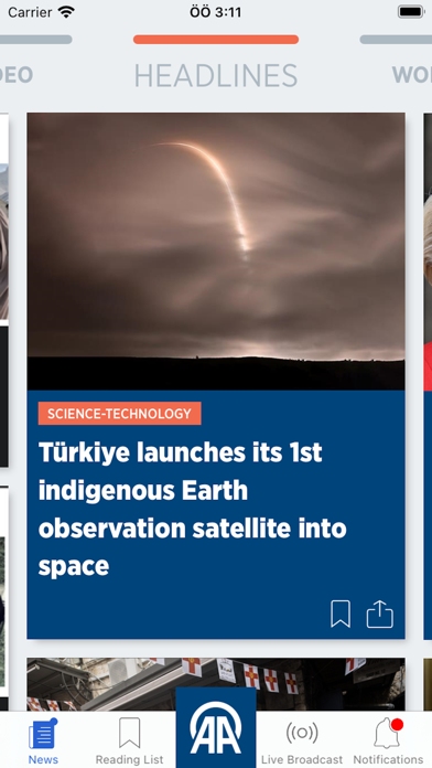 Anadolu Agency Screenshot