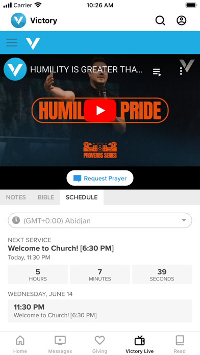 Victory App Screenshot