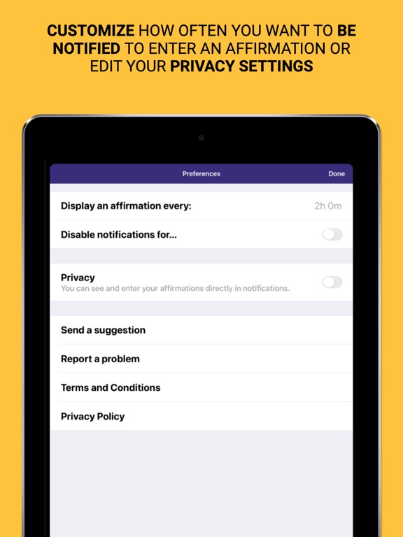 Mind Over Matter Affirmations iPad screenshot 4 - Lifestyle app