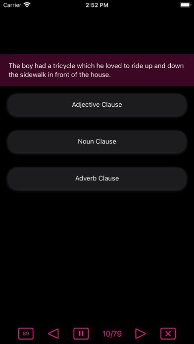 GrammarExpress Clause Analysis Screenshot