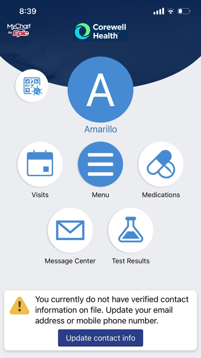 Corewell Health App Screenshot