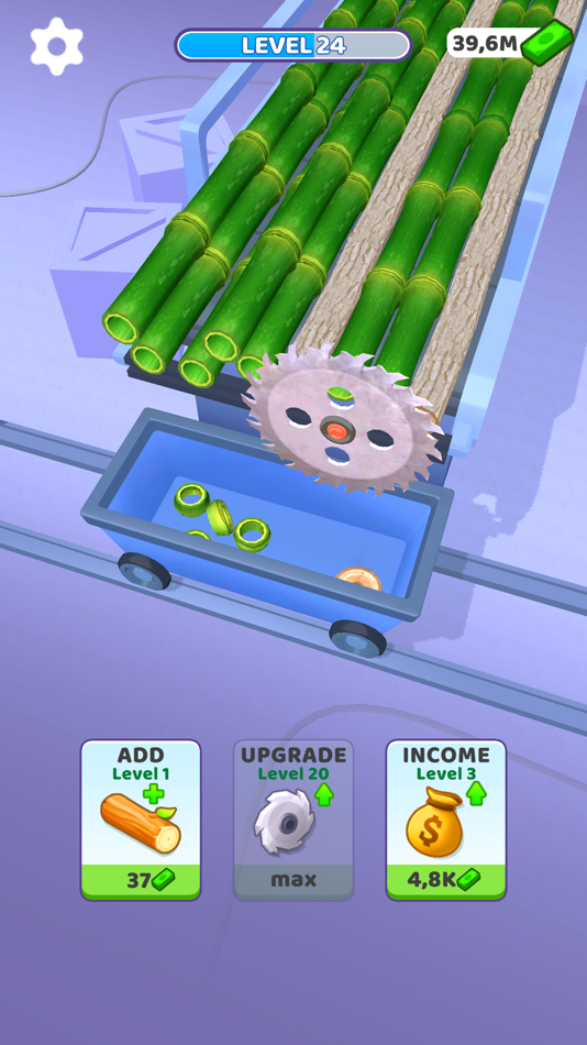 #4. Idle Cutter: Wood Slice (iOS) 由: Freeplay LLC