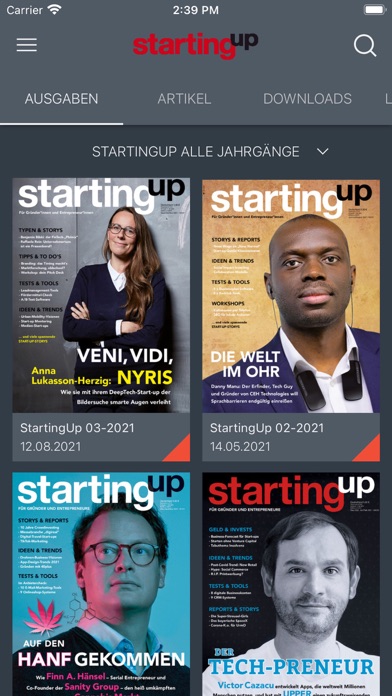 StartingUp Magazin Screenshot