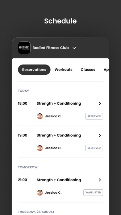 Bodied Fitness Club Screenshot