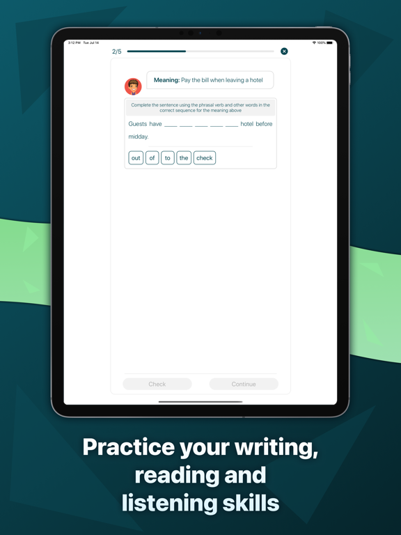 Phrasal Verbs - Learn English iPad screenshot 4 - Education app
