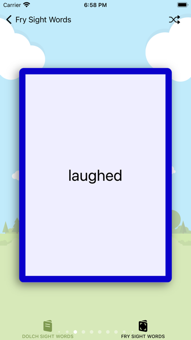 Sight Words Reading Cards Screenshot