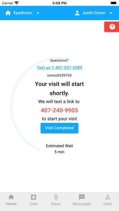 XpediCare Urgent Care Screenshot