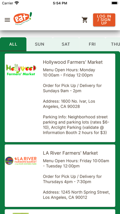 eat! - LA Farmers' Markets Screenshot