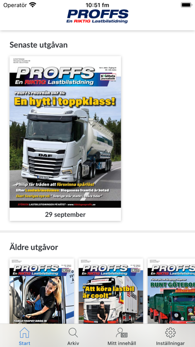Lastbilstidningen PROFFS Screenshot