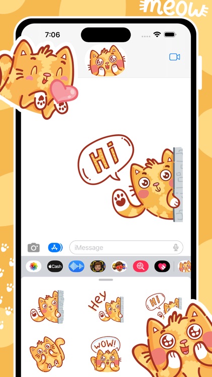 Cat stickers for iMessage!