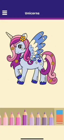 Game screenshot Lovely Unicorns Coloring Book hack