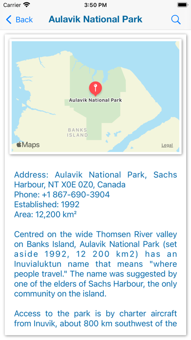 National Parks in Canada Screenshot
